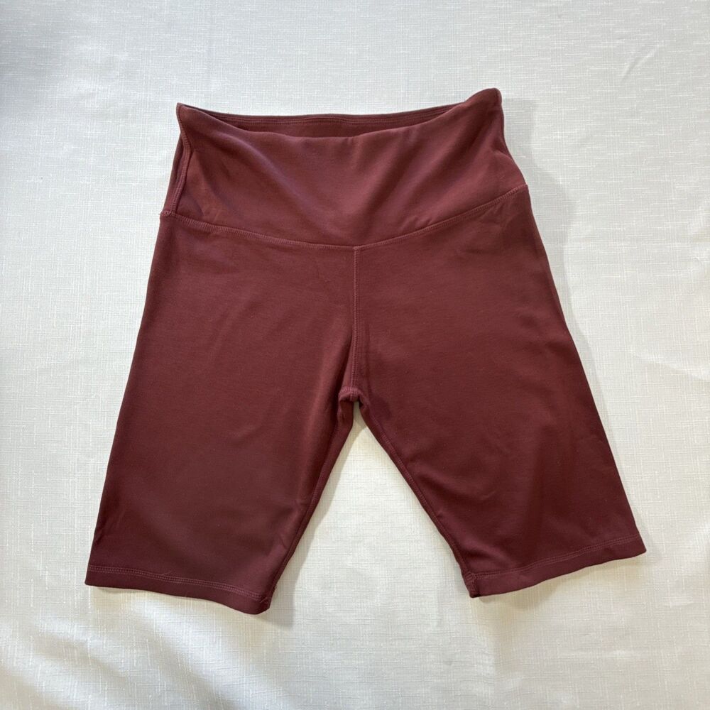 I Believe Women’s Burgundy Bicycle Shorts Size Medium